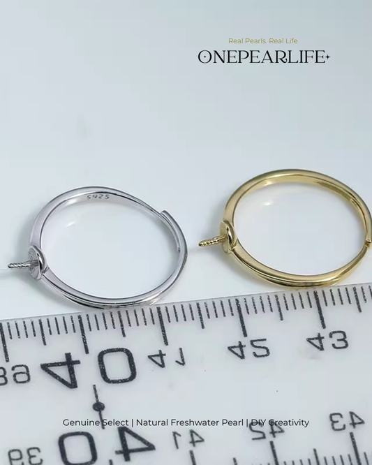 DIY Pearl Ring Kit for Beginners | 925 Silver & 18K Gold Vermeil Handmade Jewelry Materials Set