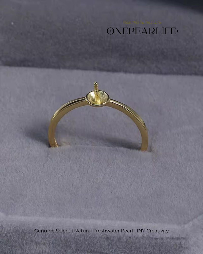 DIY Pearl Ring Kit for Beginners | 925 Silver & 18K Gold Vermeil Handmade Jewelry Materials Set