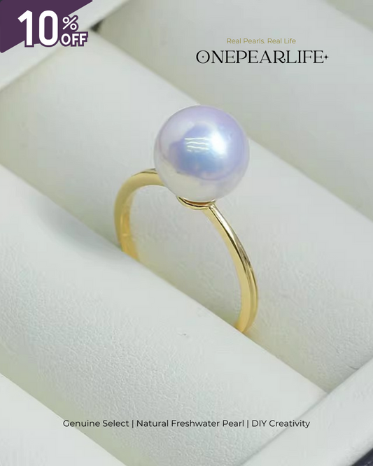 DIY Pearl Ring Kit for Beginners | 925 Silver & 18K Gold Vermeil Handmade Jewelry Materials Set