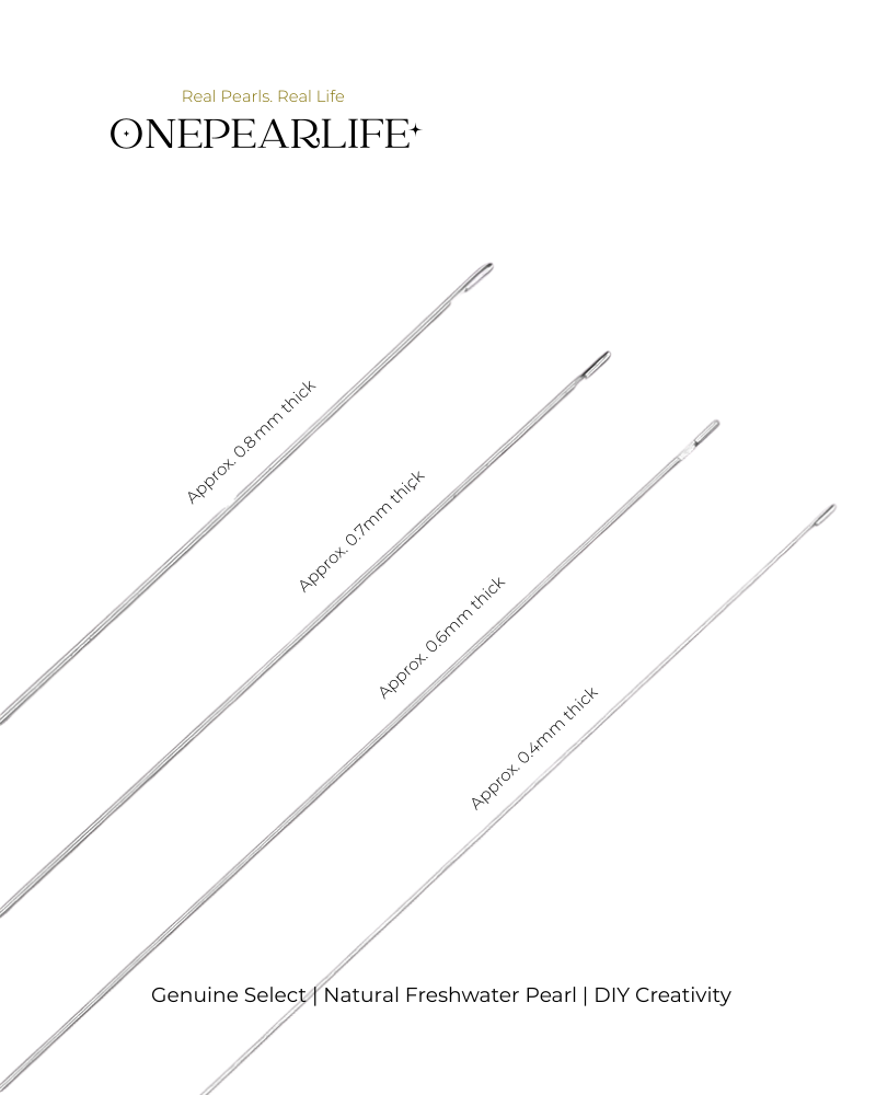 Pearl and bead threading tool for DIY jewelry projects