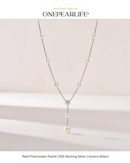 Elara – AAA Quality Natural Teardrop Freshwater Pearl Pendant Necklace | 6–7mm | 925 Sterling Silver