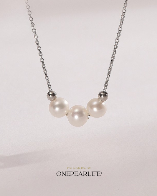 Aurielle – AAA Quality Natural Freshwater Pearl Pendant Necklace | 6–6.5mm | 925 Sterling Silver Onepearlife