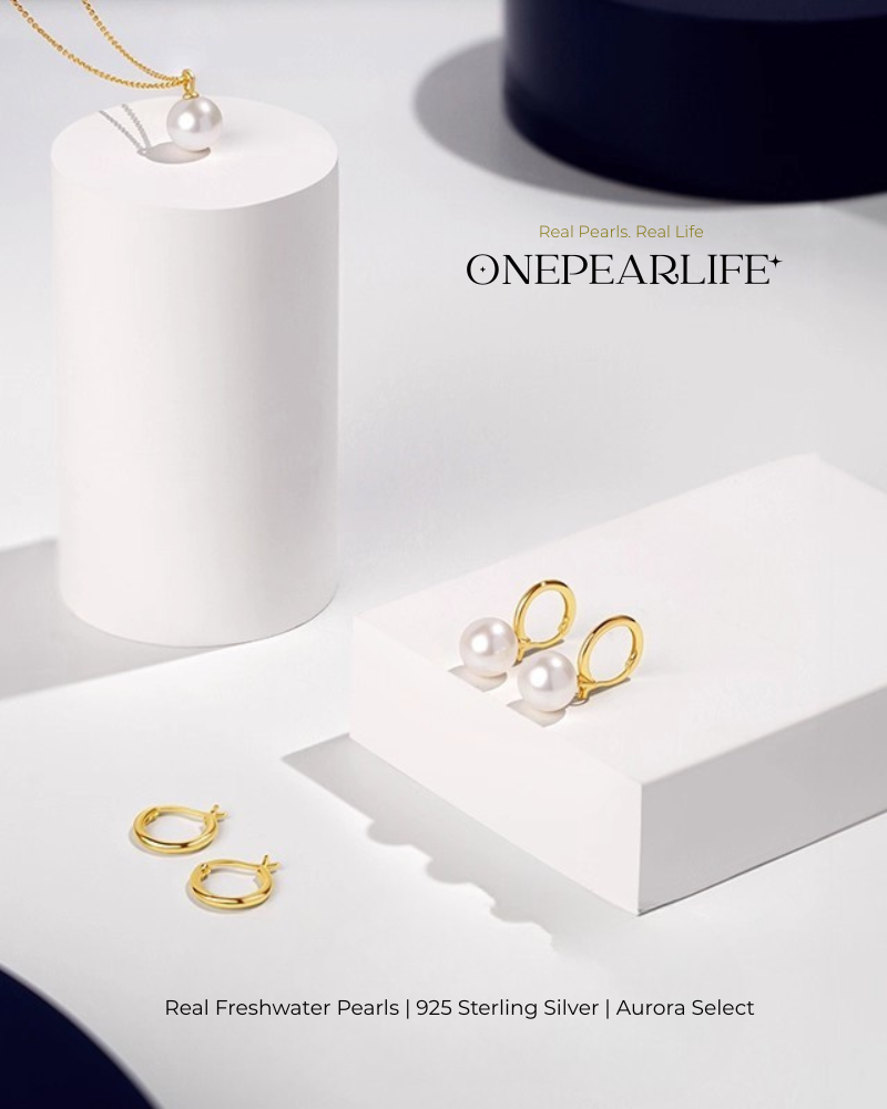 Elina – AAA Quality Natural Freshwater White Pearl Convertible Earrings | 8–8.5mm | 925 Sterling Silver or 18K Gold Vermeil