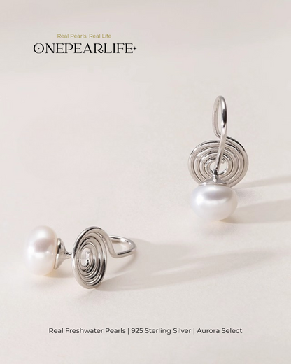 Elowen – AAA Quality Natural Freshwater White Bun Pearl Clip-On Earrings | 6–6.5mm | 925 Sterling Silver or 18K Gold Vermeil