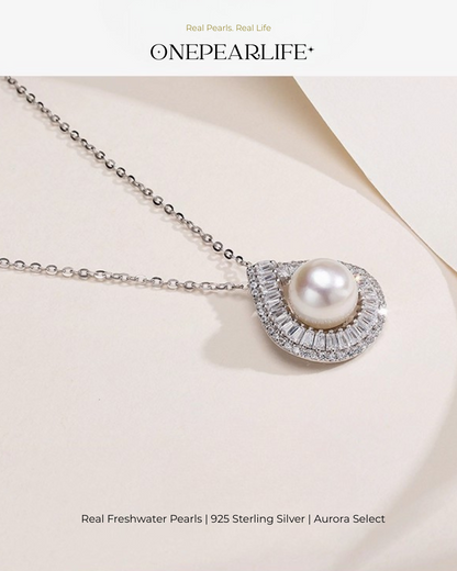 Evara – AAA Quality Natural Freshwater Sparkling Pearl Pendant | 8–8.5mm | 925 Sterling Silver