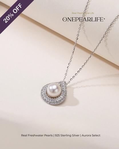 Evara – AAA Quality Natural Freshwater Sparkling Pearl Pendant | 8–8.5mm | 925 Sterling Silver