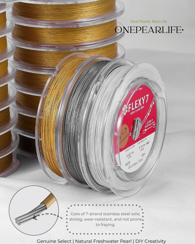 Durable wire for DIY pearl bracelets and necklaces