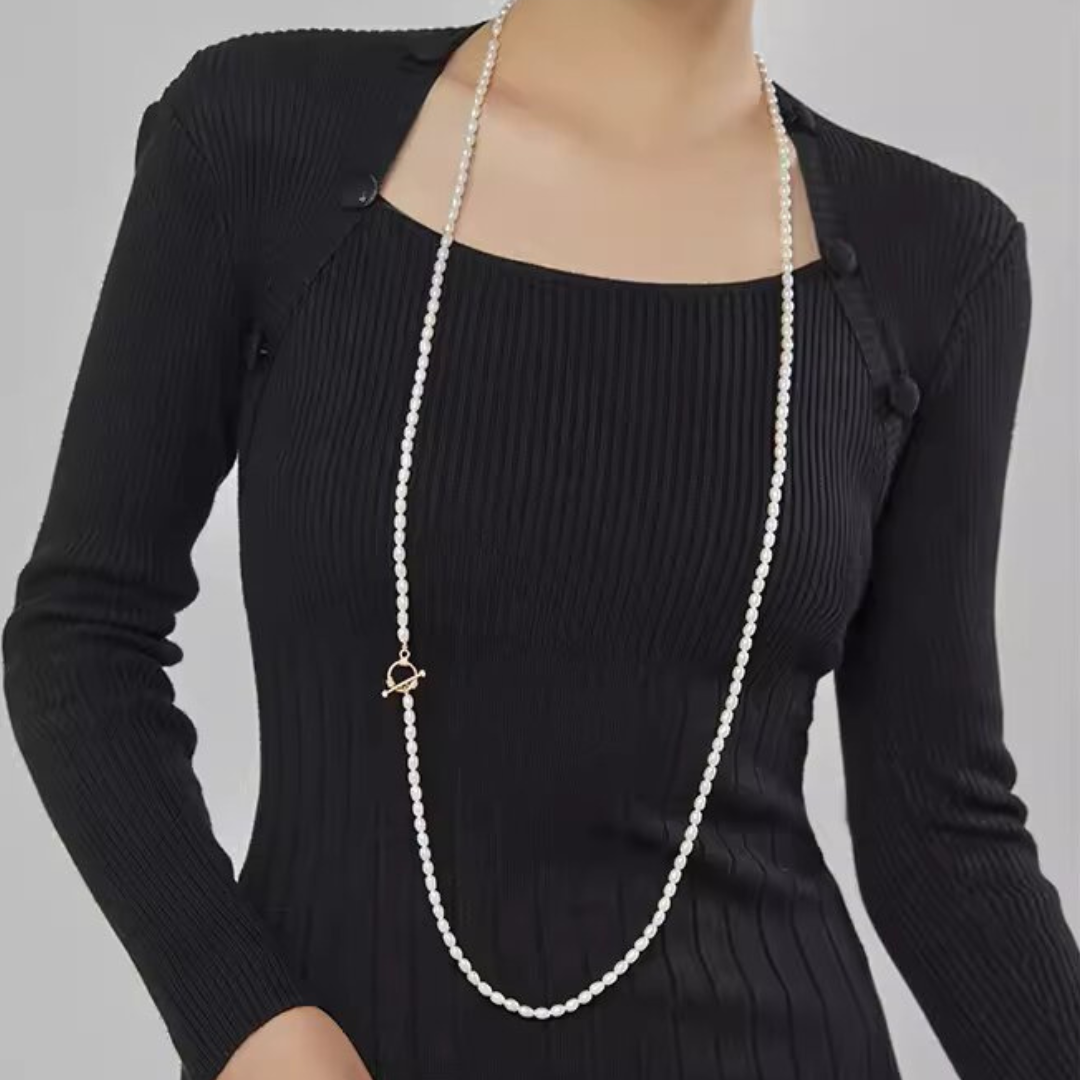 2024 autumn and winter autumn and winter long style can be used as waist chain pearl necklace