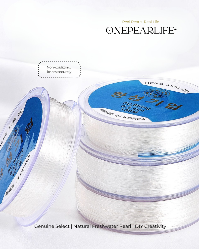 Stretchy transparent beading cord for bracelets and necklaces