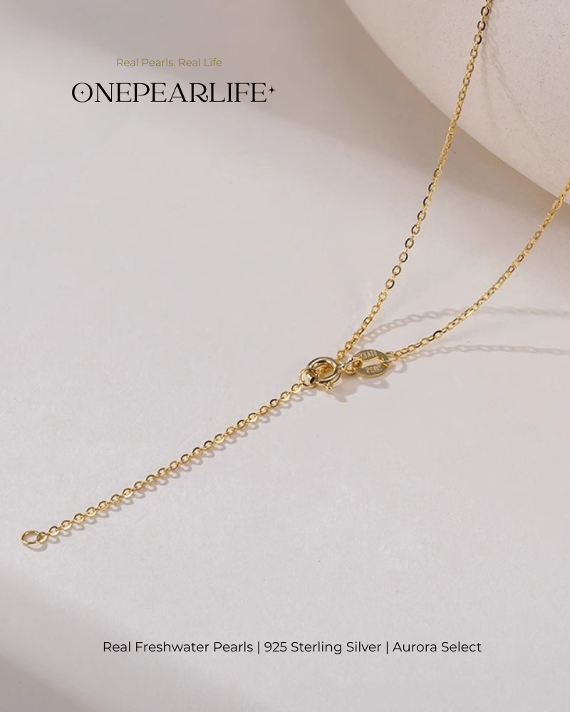 Isla – AAA Quality Natural Baroque Iridescent Purple Pearl Pendant Necklace | 14×16mm | 18K Gold Vermeil