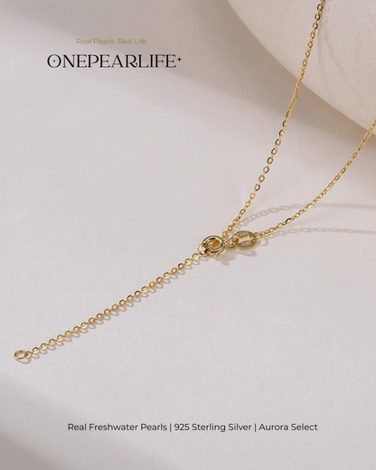 Isla – AAA Quality Natural Baroque Iridescent Purple Pearl Pendant Necklace | 14×16mm | 18K Gold Vermeil