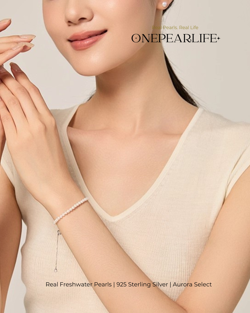 Lini – AAA Quality Mini White Freshwater Pearl Bracelet | 3–3.5 mm | 925 Sterling Silver