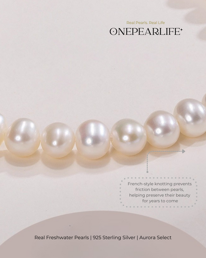 Luma – AAA Quality White Freshwater Pearl Bracelet | 5–5.5mm | 925 Sterling Silver