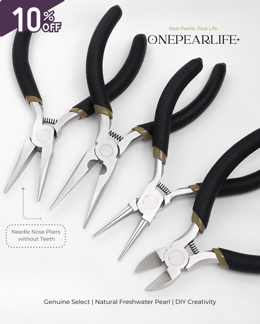 Mini DIY Jewelry Pliers Set – Round Nose, Needle Nose & Side Cutters for Beading & Wire Wrapping