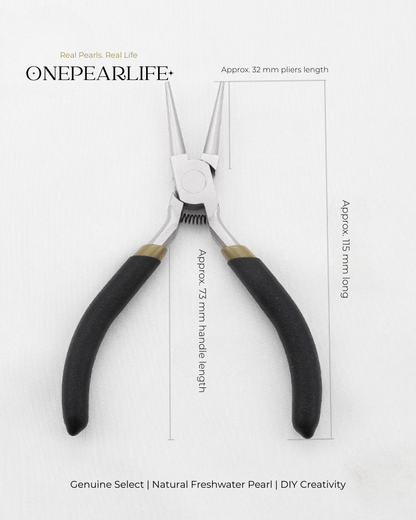 Mini DIY Jewelry Pliers Set – Round Nose, Needle Nose & Side Cutters for Beading & Wire Wrapping