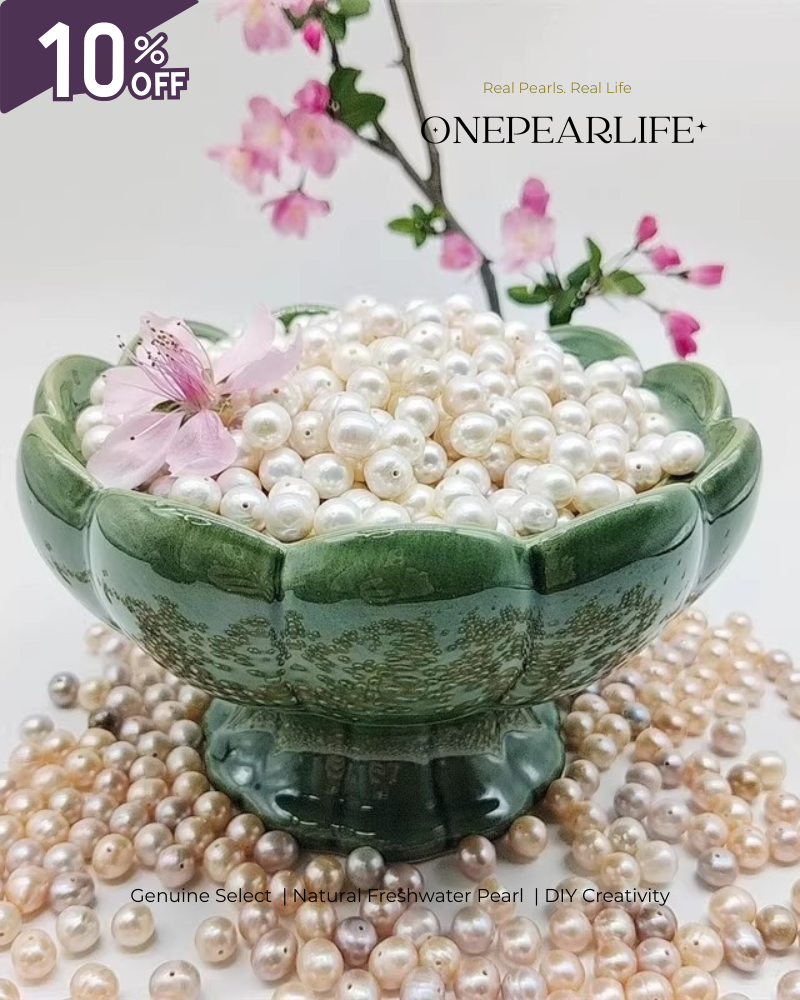Mystery Box – AAA Quality Natural Freshwater Mixed Color Pearls for DIY Earrings, Bracelet & Necklace Jewelry Making Supplies (50+ Pearls)