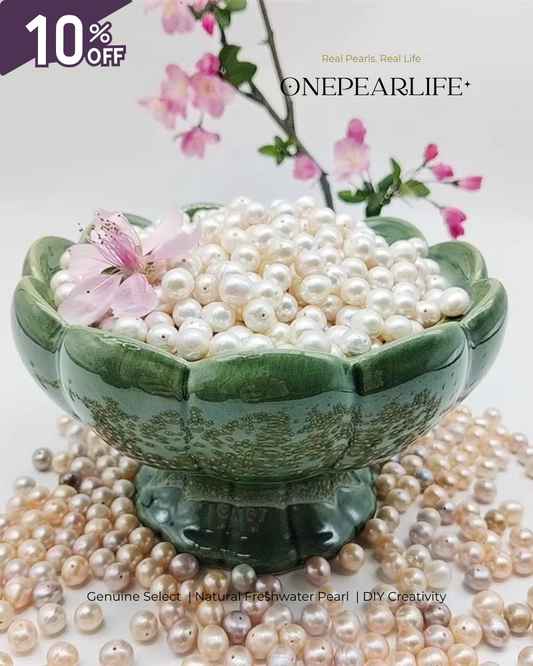 Mystery Box – AAA Quality Natural Freshwater Mixed Color Pearls for DIY Earrings, Bracelet & Necklace Jewelry Making Supplies (50+ Pearls)