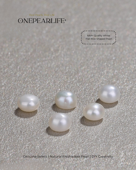 AAA Quality Natural Freshwater Half-Drilled Flat Round Pearl Beads – DIY Earrings & Ring Setting Supplies Onepearlife