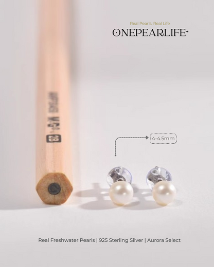 Nina – AAA Quality White Freshwater Pearl Stud Earrings | 3–9.5mm | 925 Sterling Silver
