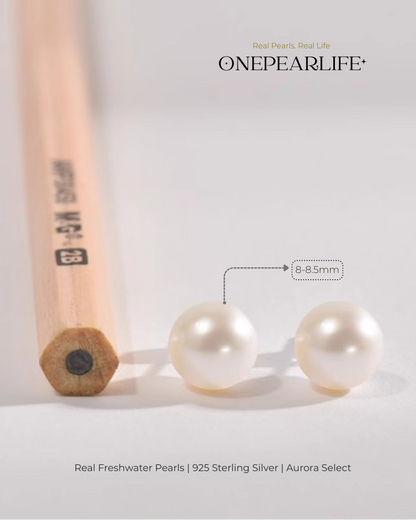 Nina – AAA Quality White Freshwater Pearl Stud Earrings | 3–9.5mm | 925 Sterling Silver