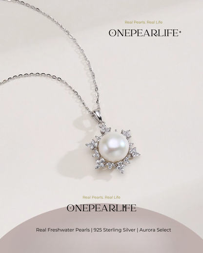 Nivea – AAA Quality Natural Freshwater Snow Pearl Pendant | 9–9.5mm | 925 Sterling Silver