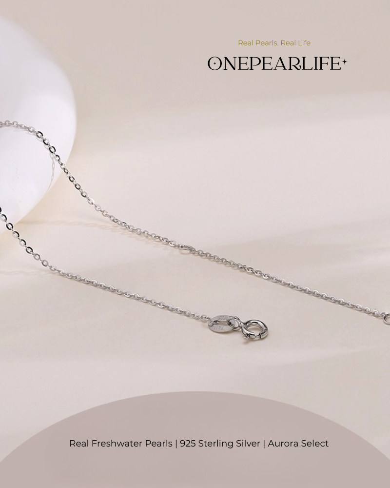 Nivea – AAA Quality Natural Freshwater Snow Pearl Pendant | 9–9.5mm | 925 Sterling Silver