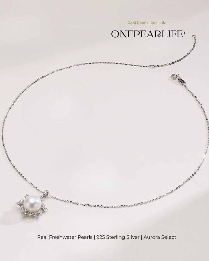 Nivea – AAA Quality Natural Freshwater Snow Pearl Pendant | 9–9.5mm | 925 Sterling Silver