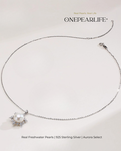 Nivea – AAA Quality Natural Freshwater Snow Pearl Pendant | 9–9.5mm | 925 Sterling Silver