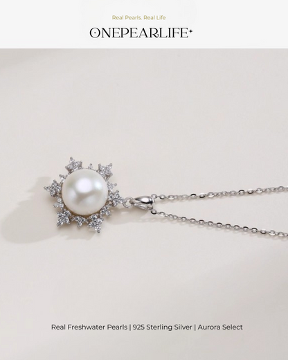 Nivea – AAA Quality Natural Freshwater Snow Pearl Pendant | 9–9.5mm | 925 Sterling Silver