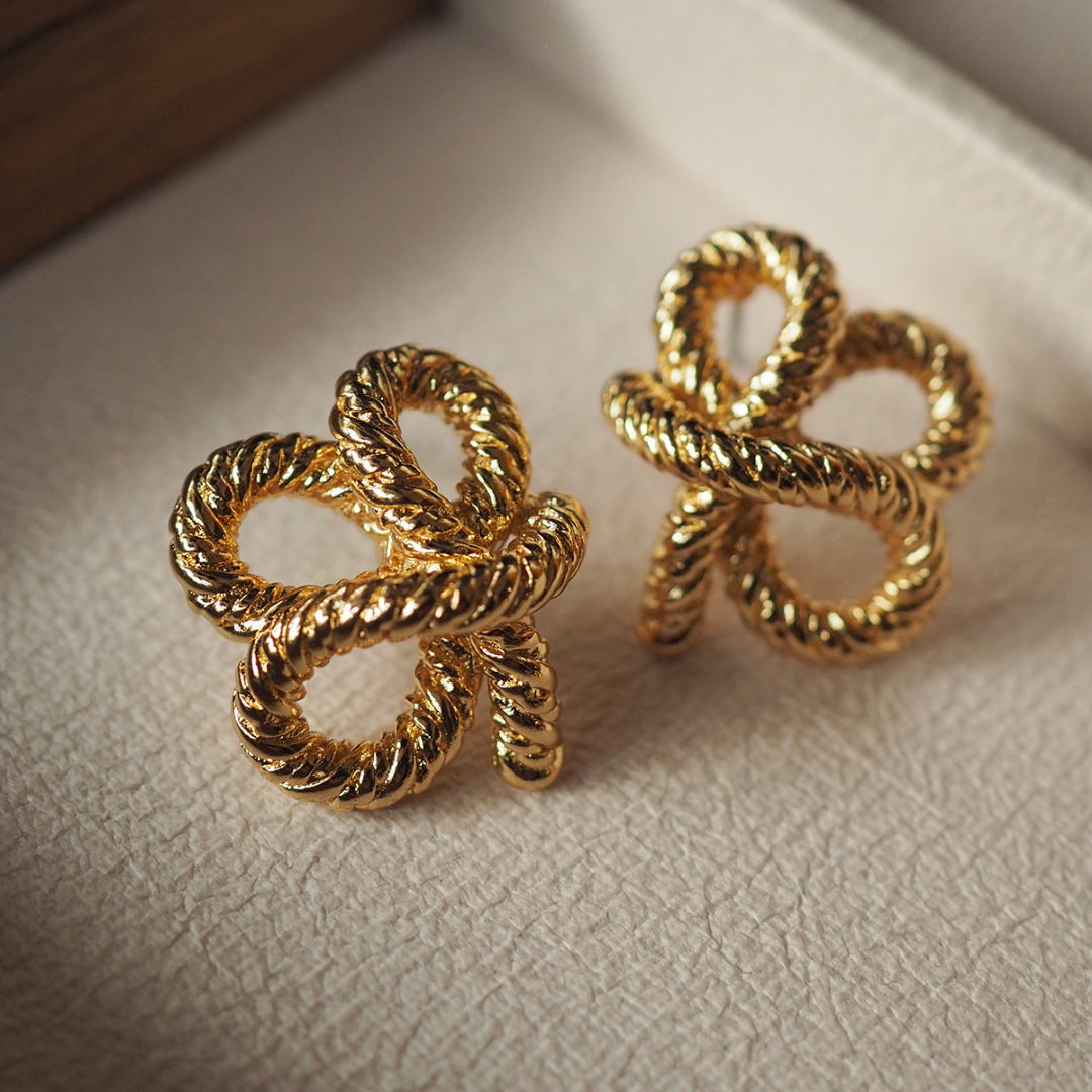 Gold Wrapped Vintage Earrings