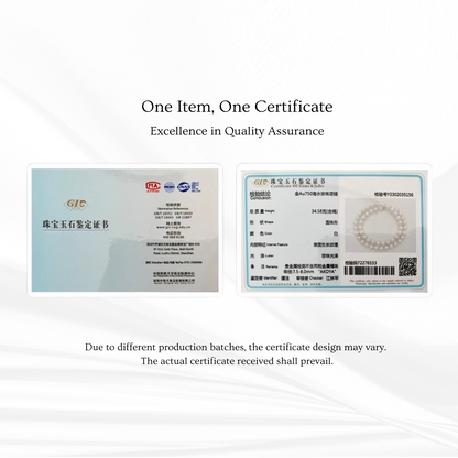 Pearl certification documents side by side with text about quality assurance.