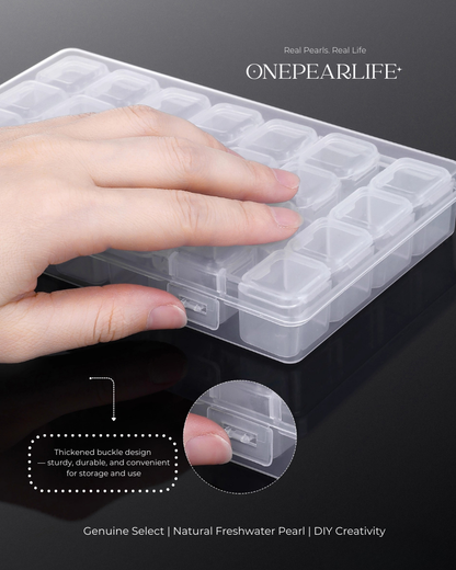 DIY pearl craft storage box, 6 compartments for necklaces and bracelets