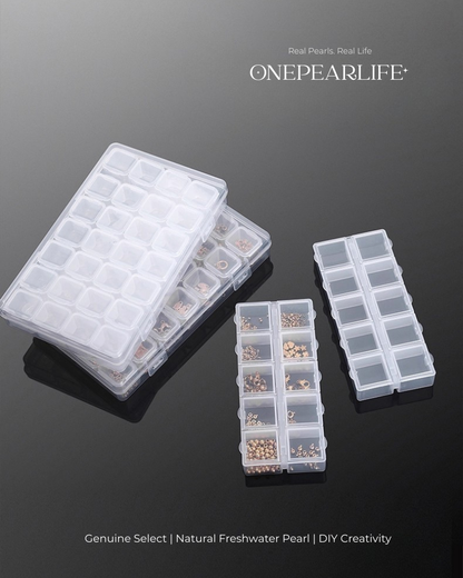 Pearl bead and accessory storage box – clear 10-section organizer