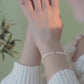 14-16mm White Baroque Freshwater Pearl Bracelet - AAA Quality