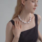 14-16mm White Baroque Freshwater Pearl Necklace - AAA Quality