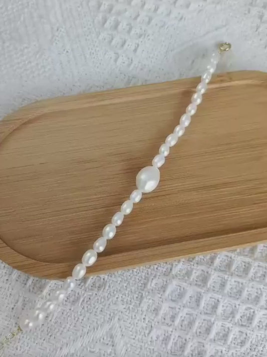 DIY Handmade Minimalist Pearl Bracelet（Level A Difficulty - Beginner Level）