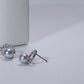 6mm-6.5mm Hypoallergenic Light Gray Real Freshwater Pearl Earrings