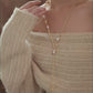 Gold Vintage Natural Baroque Freshwater Pearl Long Custom Necklace