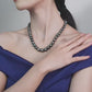 18K Gold Tahitian Round South Sea Pearl Necklace - AAA Quality