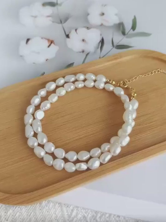 DIY Handmade Rice Pearl Necklace （Level A Difficulty - Beginner Level）