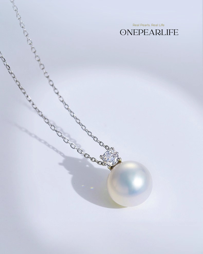 Princesse – AAA Quality Natural Freshwater Pearl Pendant Necklace | 10–10.5mm | 925 Sterling Silver Onepearlife