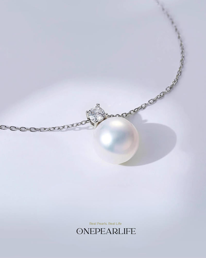 Princesse – AAA Quality Natural Freshwater Pearl Pendant Necklace | 10–10.5mm | 925 Sterling Silver Onepearlife
