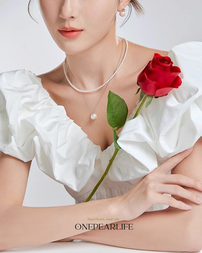 Princesse – AAA Quality Natural Freshwater Pearl Pendant Necklace | 10–10.5mm | 925 Sterling Silver Onepearlife