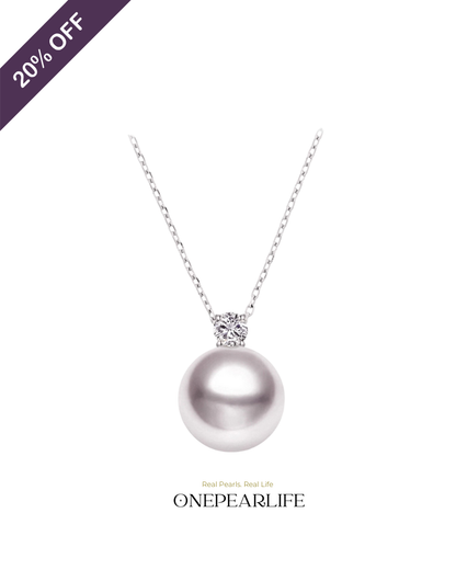 Princesse – AAA Quality Natural Freshwater Pearl Pendant Necklace | 10–10.5mm | 925 Sterling Silver Onepearlife