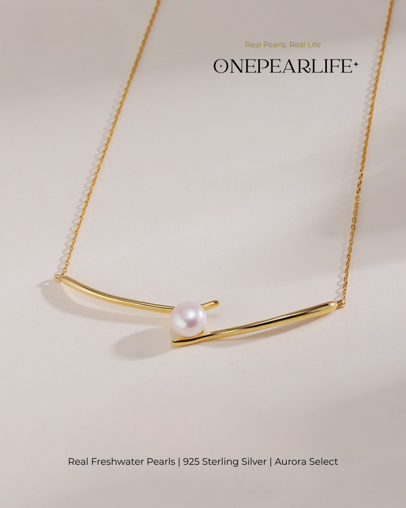 Selene – AAA Quality Natural Freshwater Single Pearl Pendant | 7–7.5mm | 18K Gold Vermeil or 925 Sterling Silver