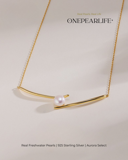 Selene – AAA Quality Natural Freshwater Single Pearl Pendant | 7–7.5mm | 18K Gold Vermeil or 925 Sterling Silver
