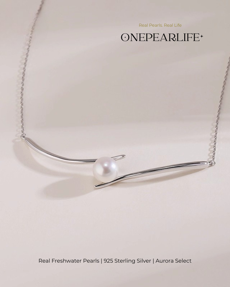 Selene – AAA Quality Natural Freshwater Single Pearl Pendant | 7–7.5mm | 18K Gold Vermeil or 925 Sterling Silver
