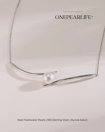 Selene – AAA Quality Natural Freshwater Single Pearl Pendant | 7–7.5mm | 18K Gold Vermeil or 925 Sterling Silver