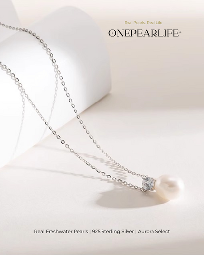 Selina – AAA Quality Natural Freshwater Round Pearl Pendant | 8–8.5mm | 925 Sterling Silver