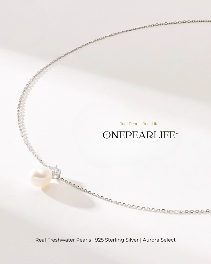 Selina – AAA Quality Natural Freshwater Round Pearl Pendant | 8–8.5mm | 925 Sterling Silver